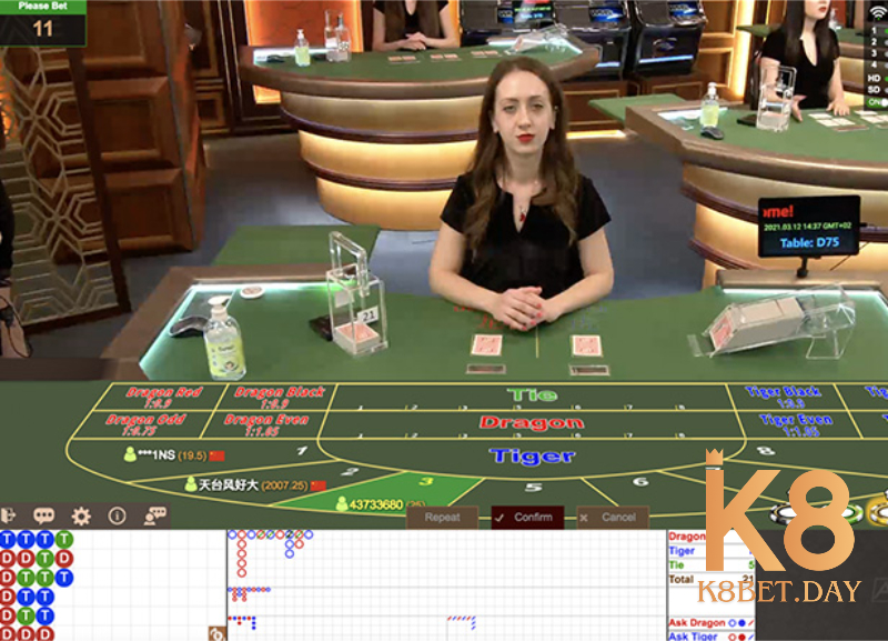 Trò chơi casino hấp dẫn tại sảnh AGIN K8bet