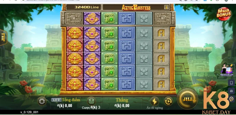 Cách quay hũ Aztec Priestess đơn giản