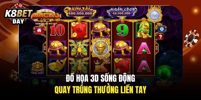 Đồ họa 3D sống động, quay trúng thưởng liền tay
